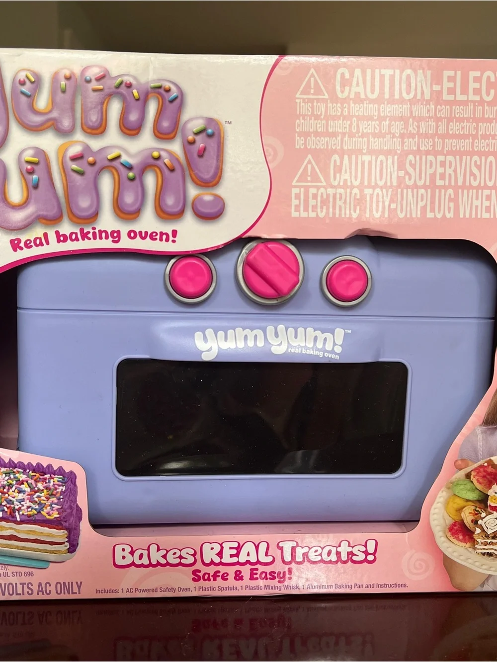 Real Baking Oven Toy for Kids — Purple Pretend Play Set